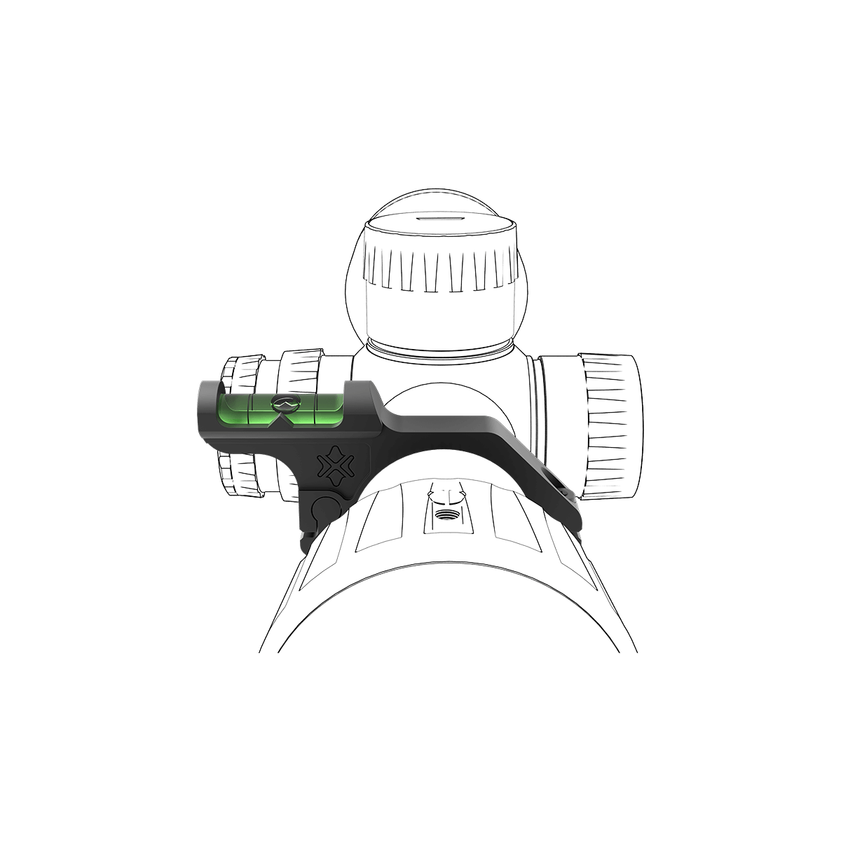 1 inch [25.4 mm] offest bubble level for rifle scope