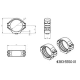 34mm scope rings | short Blaser base - Medium