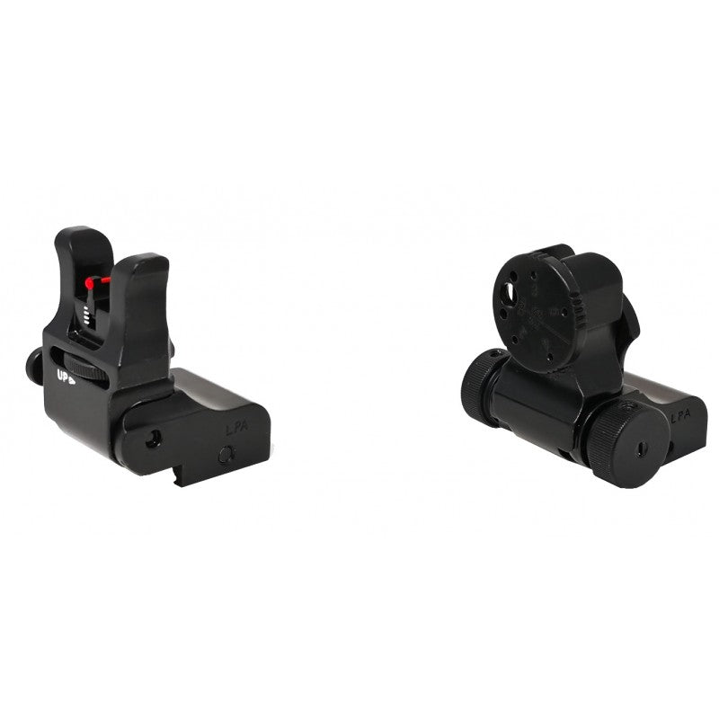 Folding adjustable sights for Picatinny base | with fiber optics