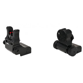 Folding adjustable sights for Picatinny base [AR-15 M4 & other] | with fiber optics