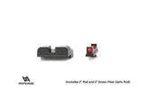 Low sights for Glock [G17 G19 G26 & other] | with fiber optics