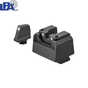 Tall semi-adjustable sights for Glock MOS [G17 MOS G19 MOS & other] | with white dots