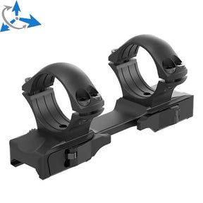 Modular scope rings system for Picatinny [configurator] - 1 inch [25.4 mm] / Low / Ergonomic short base (one-piece)