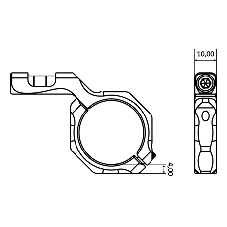 Offset bubble level for rifle scope