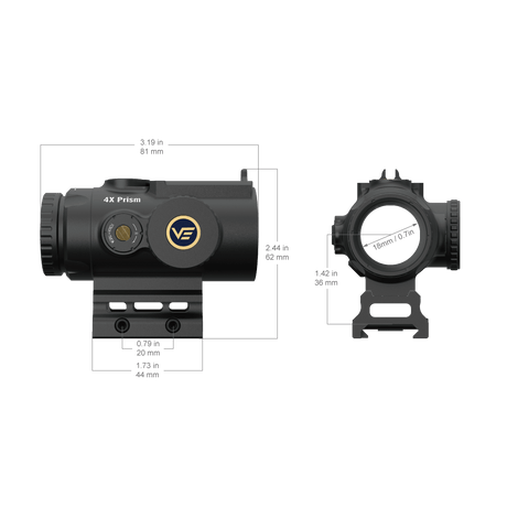 Vector Optics Paragon 4x24 ultra compact prism rifle scope
