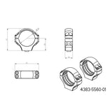 34mm scope rings | short Picatinny QD Ergo base