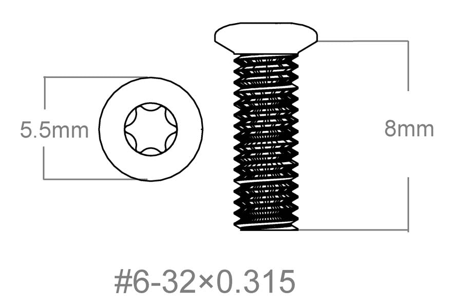 Set of screws 3pcs | 6-32x0.315" [T10]