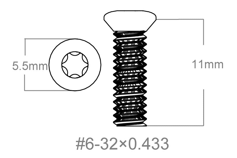 Set of screws 3pcs | 6-32x0.433" [T10]