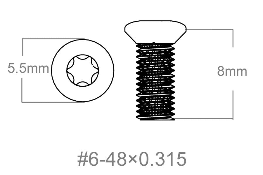 Set of screws 3pcs | 6-48x0.315" [T10]