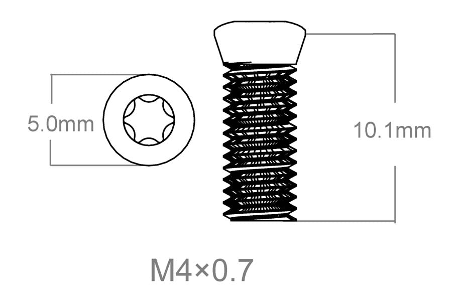 Set of screws 3pcs | M4x0.7 [T10]