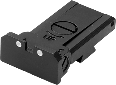 Tanfoglio Match, Stock & Custom fully adjustable rear sight | with white dots