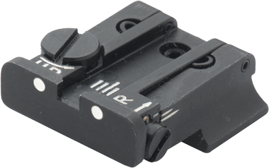 Walther P99, PPQ, PPQ M2 adjustable rear sight | with white dots