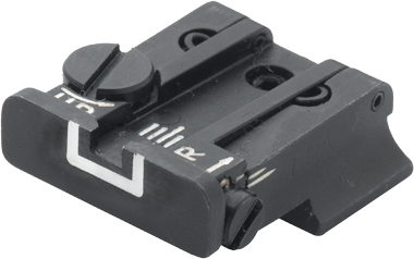 Walther P99, PPQ, PPQ M2 adjustable rear sight | with white lines