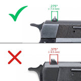 Browning Hi-Power Vigilante adjustable rear sight | white lines