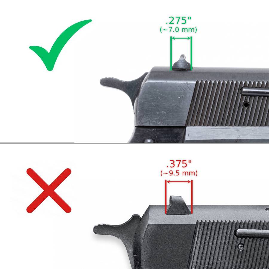 Browning Hi-Power Vigilante adjustable sights | blank