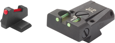 Browning Hi-Power [Vigilante Mark III Practical HP40] adjustable sights | fiber optic [front & rear]