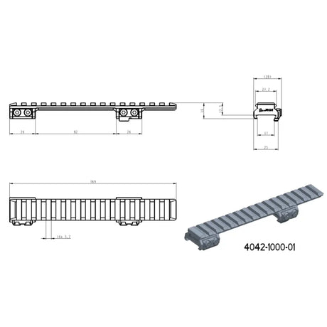 CZ 550 & CZ 557 Long Action Picatinny rail [steel]