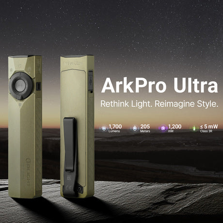 Olight ArkPro Ultra | flat 4-in-1 EDC flashlight | 1 700 lm - Olive Green