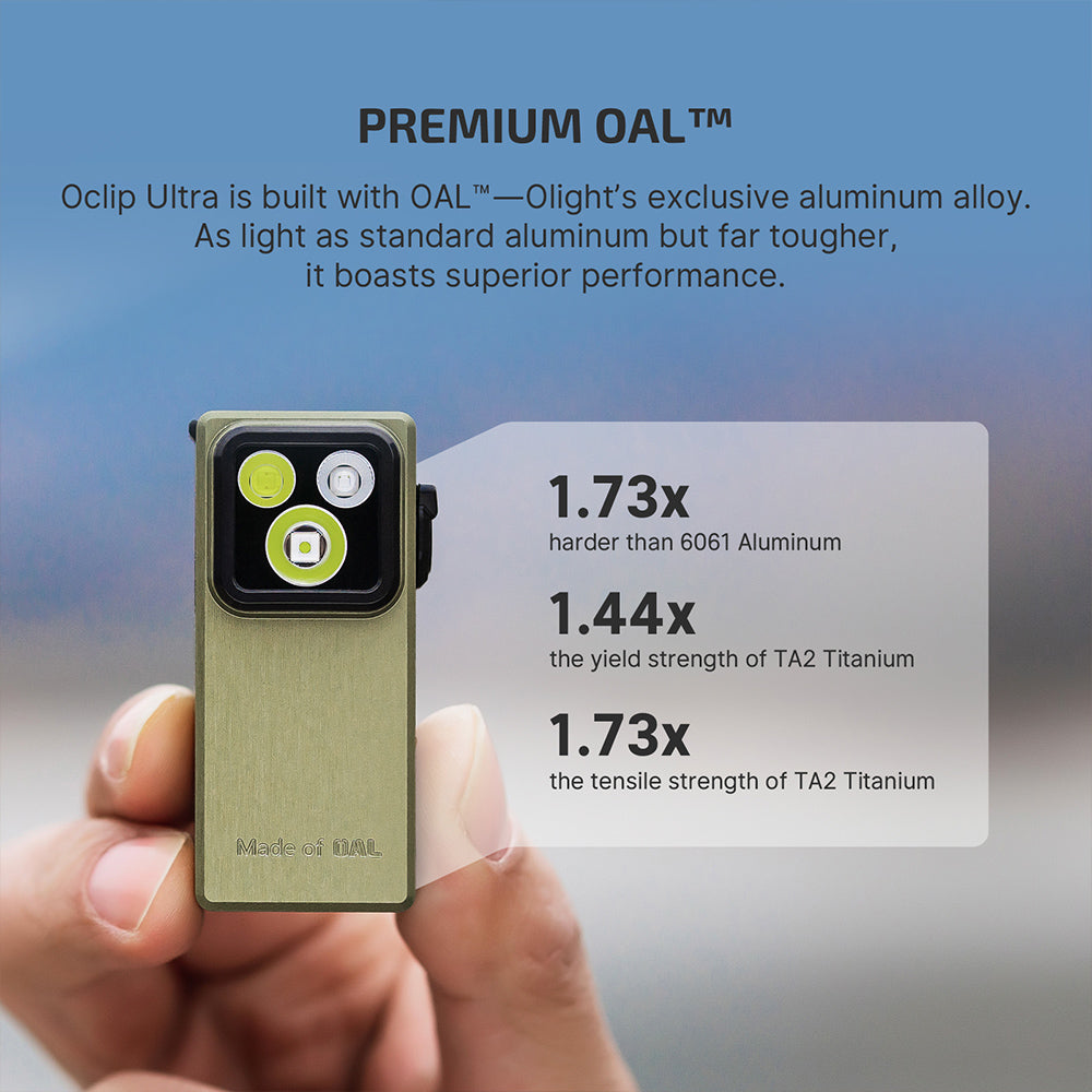 Olight Oclip Ultra | 3-in-1 clip-on EDC light | 530 lm - Olive Green