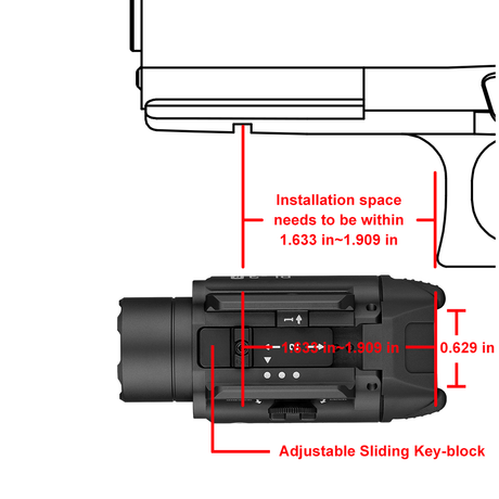 Olight PL-3R Valkyrie | pistol light | 1 500 lm