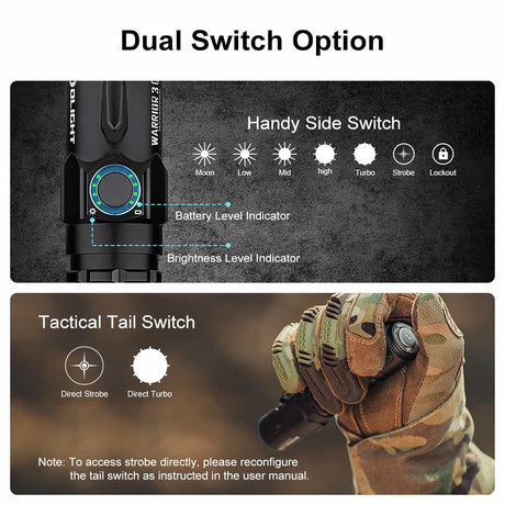 Olight Warrior 3S | tactical flashlight | 2 300 lm