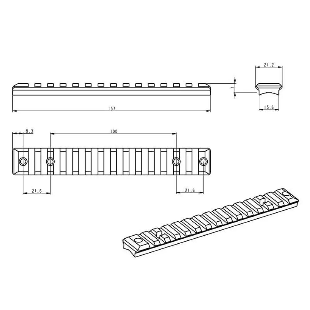 Savage 110 [Short Action] picatinny rail JK-N
