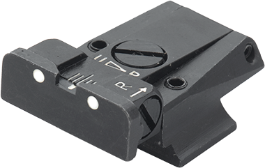 Smith & Wesson [Cal. 9 Cal. 40 3rd Gen & 1911E Cal. 45] adjustable rear sight | white dots